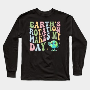 Groovy Planet Earth Love Eco Awareness Day Long Sleeve T-Shirt